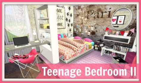 bedroom sims 4 cc|sims 4 teen girl bedroom cc.